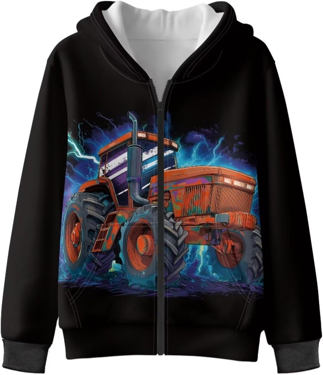 Rnyleeg Hoodies for Boys Long Sweatshirt Cardigan Kids Zip Up Jacket with Hood S-XL Casual Comfy Fall Winter Trendy Outfits