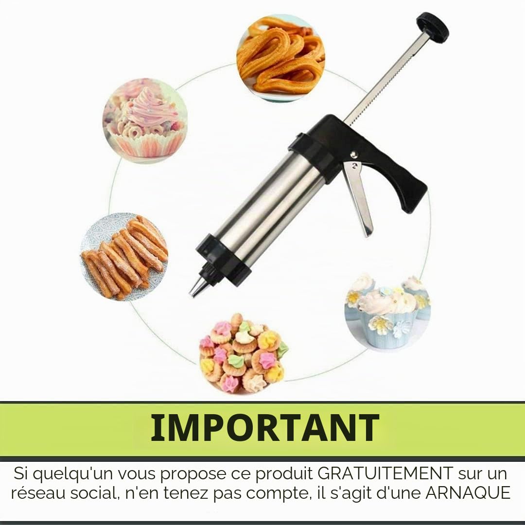 Churreras domestiques - Churrera professionnelle pour churros et matraques - Machine à biscuits et desserts en acier inoxydable