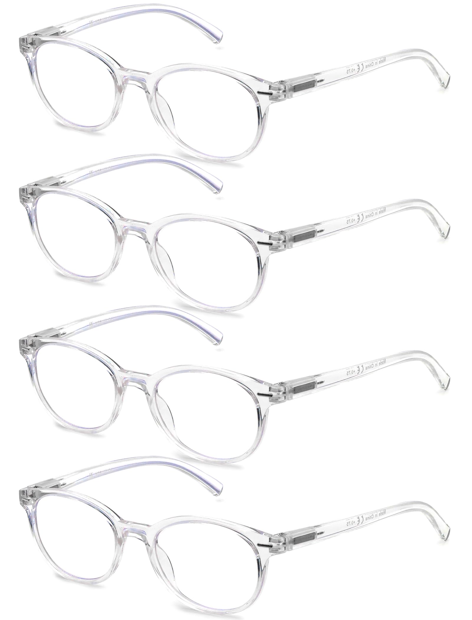 OLOMEE Blue Light Blocking Reading Glasses Women Round Readers Cute Cheaters for Small Head&Face Black/Clear/Tortoiseshell