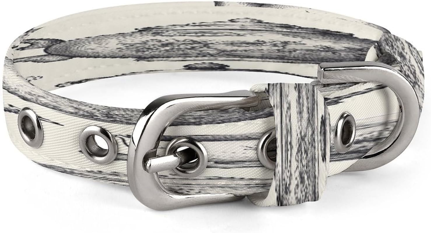 Hand Drawn Teapots and Cups Dog Collar Adjustable Pet Collar Stainless Steel D-Ring Collar Oxford Cloth Cat Collar Strap with Metal Buckle for Small Medium Dog