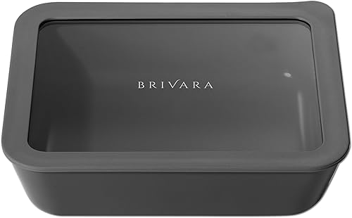 Miniatura 40 de Recipiente de almacenamiento de alimentos de vidrio con recubrimiento cerámico | Sin PTFE, PFOA, PFAS y BPA | Recipiente reutilizable no tóxico para