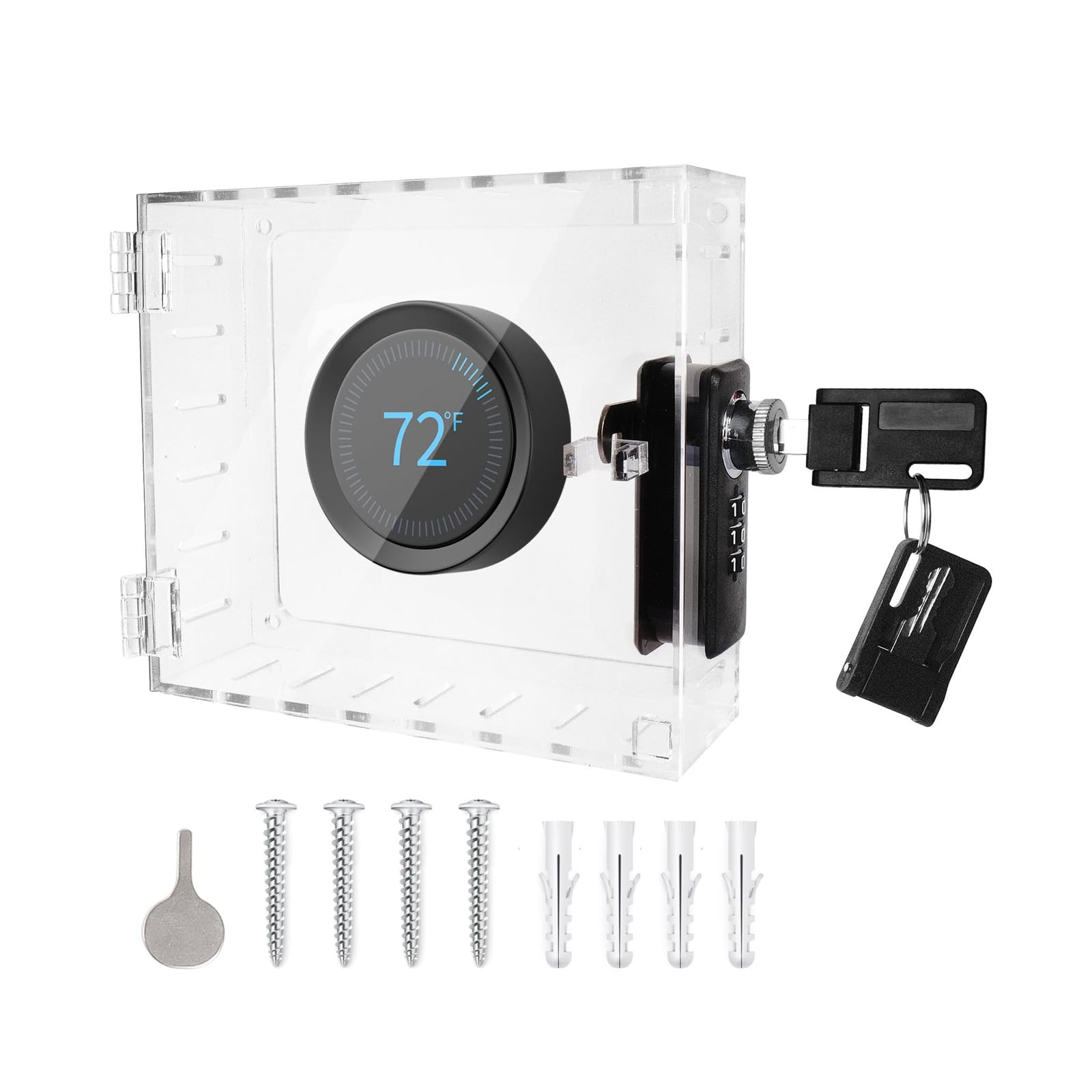 Bwuikim Serviceable Clear Acrylic Temperature Controller Case With Constructed In Security For Control Clear Controller Security Enclosure