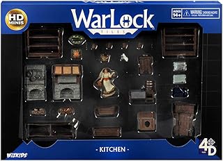 Dungeons & Dragons: Warlock Tiles Accessory: Kitchen – D&D Miniatures by WizKids – Ages 14+ - Compatible with DND and Other Tabletop RPG TTRPG, Multicolor