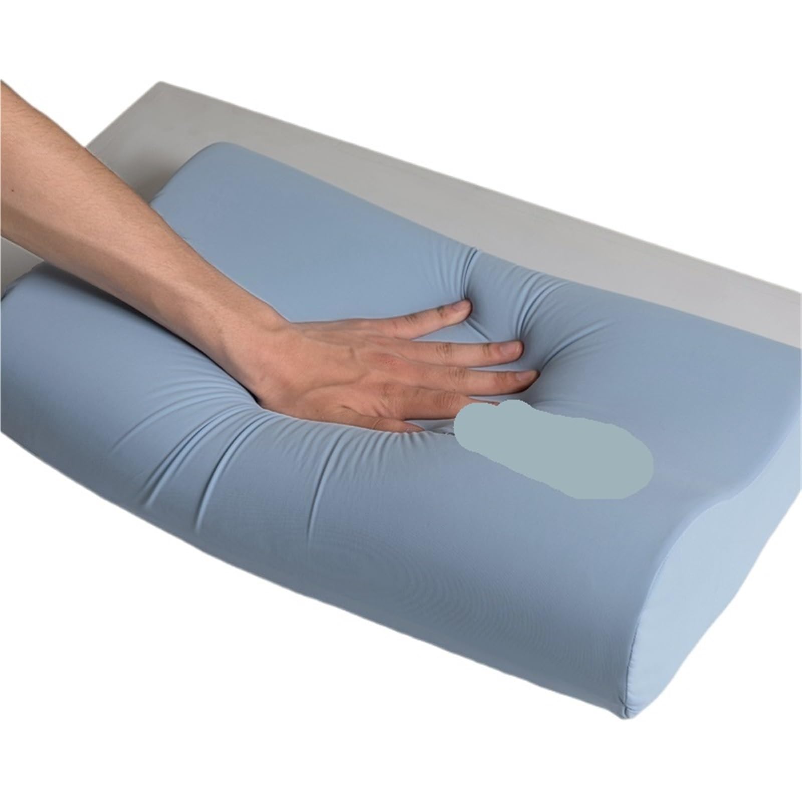 TRRYUIP Latex Pillow Summer Cool Memory Foam Pillow To Protect The Cervical Spine And Help Sleep At Home For Adults(Blue)