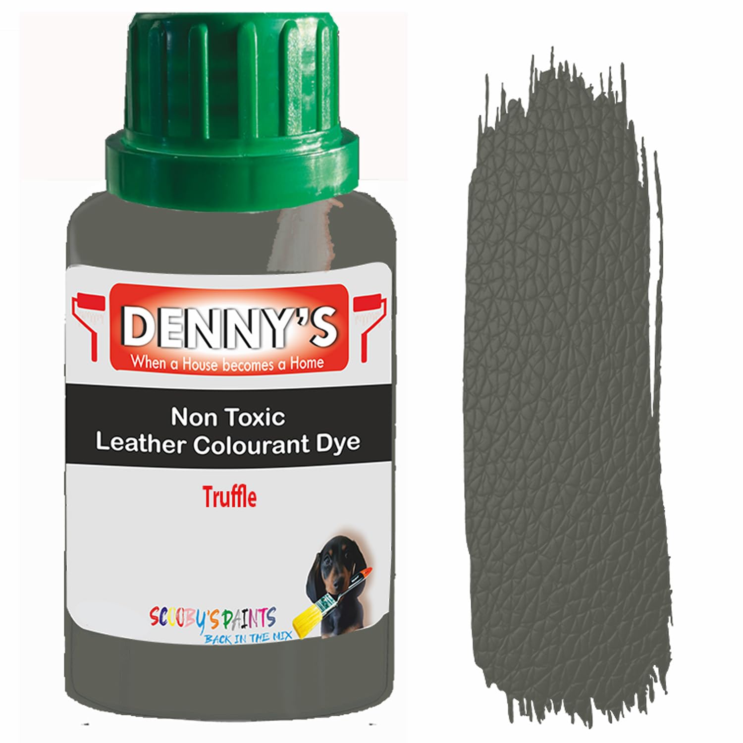 All in One Leather Colourant Self Seal Leather Dye Repair Paint for Furniture, Sofas, Car Seats (Truffle, 1 Litre Bottle)