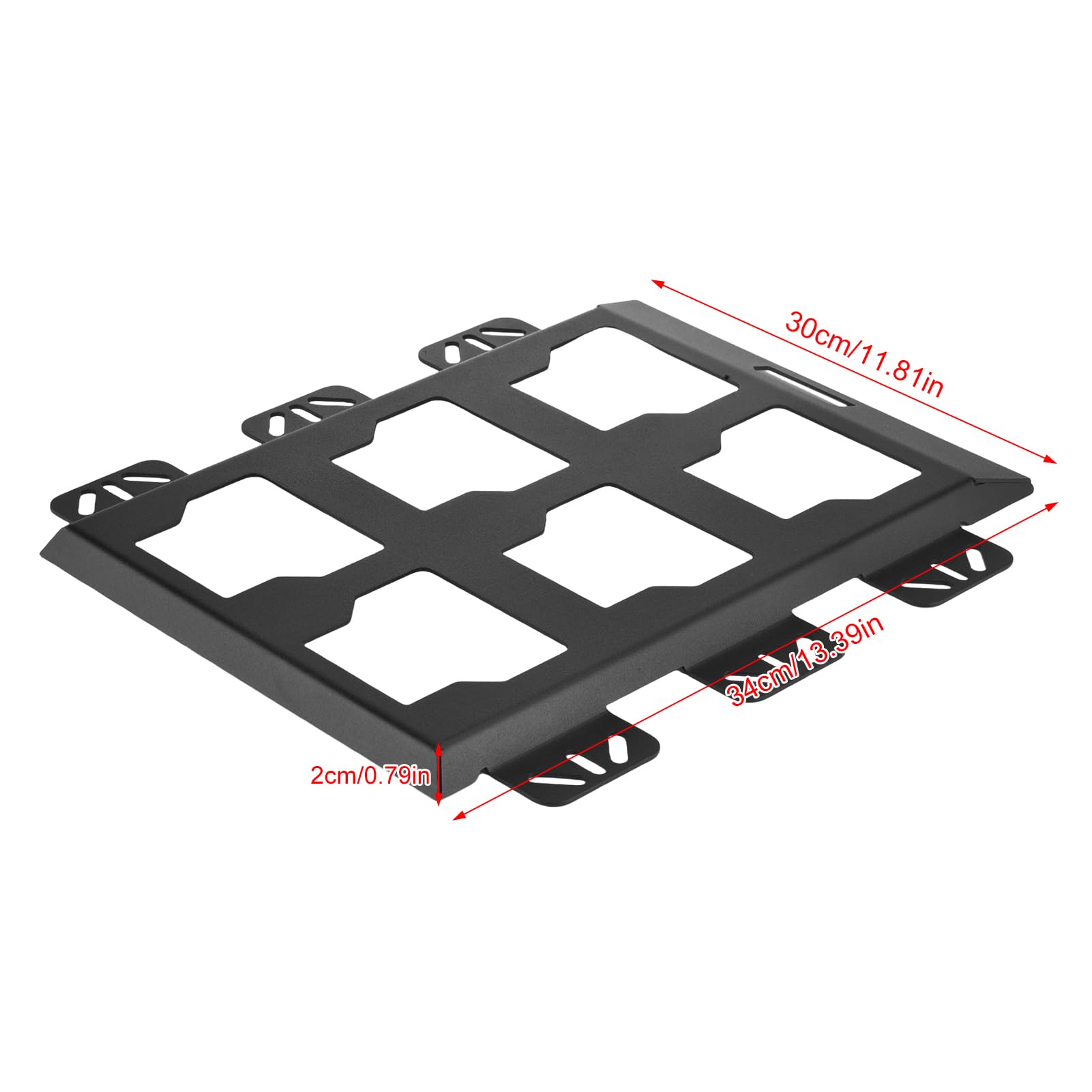 Shkalacar Piastra di montaggio in acciaio inossidabile Mezza piastra di montaggio Organizzatore per montaggio a parete con serratura integrata per cassette degli attrezzi Capacità 22,7 kg camion