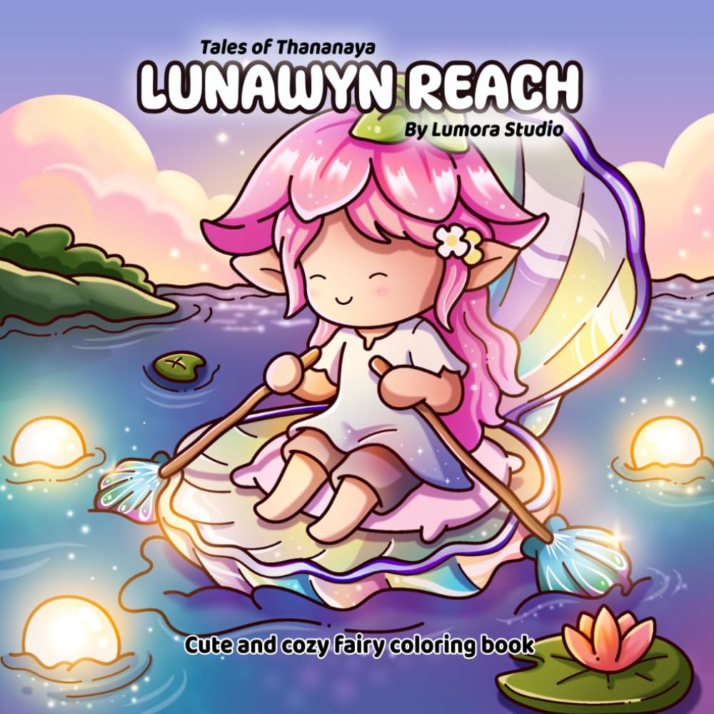 Tales of Thananaya - Lunawyn Reach: “Cute Ocean Coloring Book for Adults and Teens | Cozy Bold and Easy Pages for Relaxation, Stress Relief and Mindfulness”