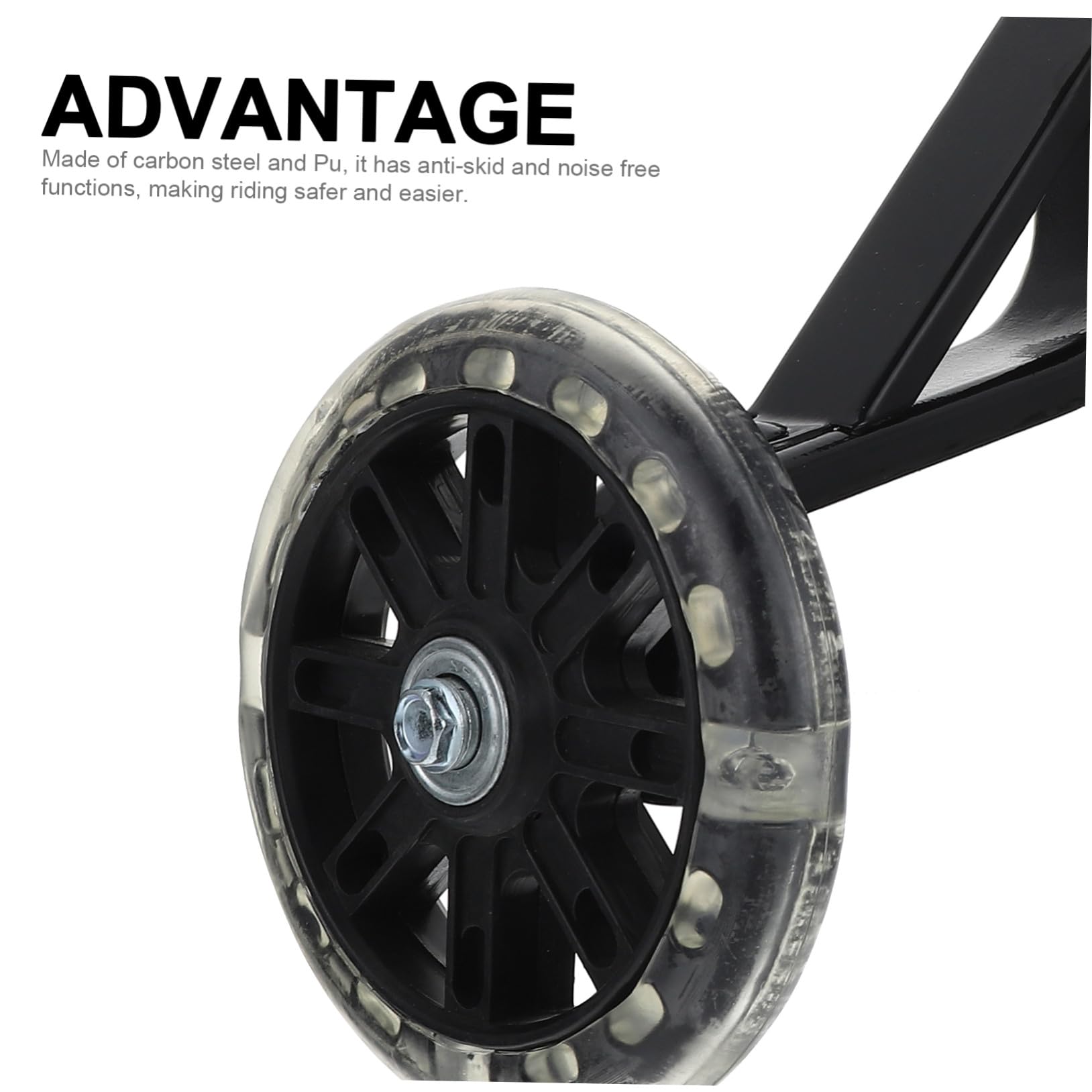 ERINGOGO Roues Dentraînement Garçon Fille Noires Stabilisateurs Arrière pour Sécurisé Accessoires pour Apprentissage du Garçon Fille