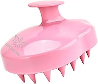 URTHEONE Silicone Scalp Massager Shampoo Brush - Soft Bristles for Wet/Dry Hair, All Types Thick Thin Curly Straight, Men Women Kids Pets - Pink
