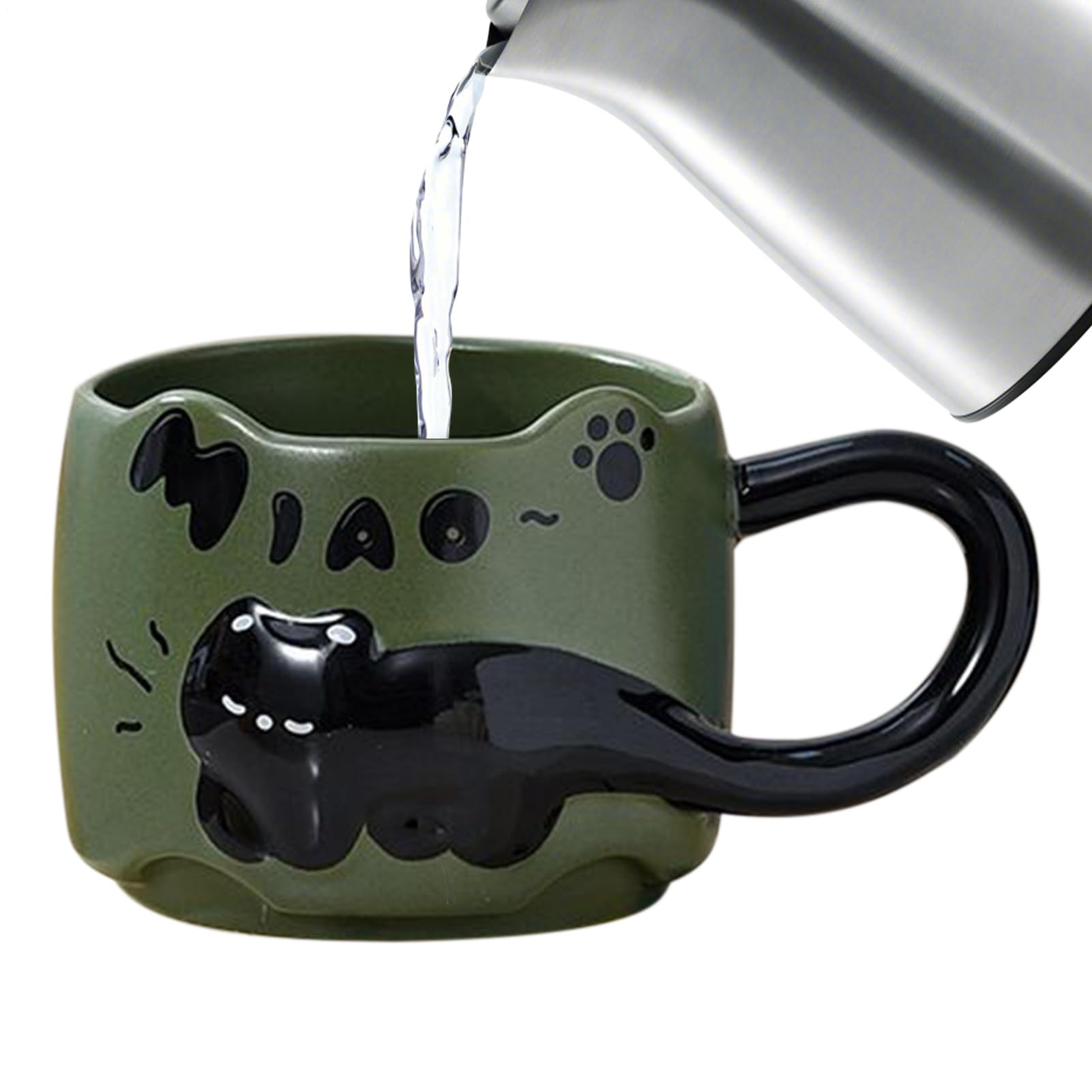 Taza de cerámica para café con leche capuchino y té de gato