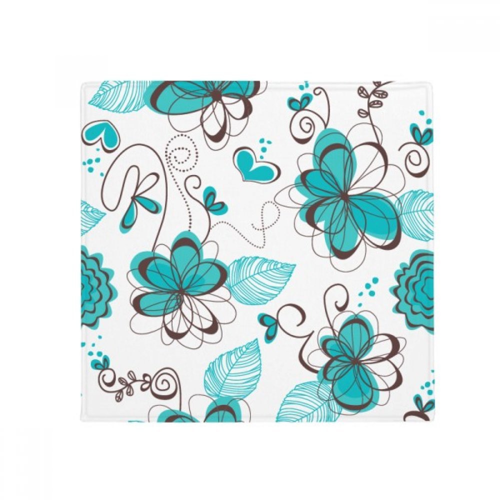 Tapis aquamarine fleurs plantes antidérapant pour éviter les glissades en cuisine