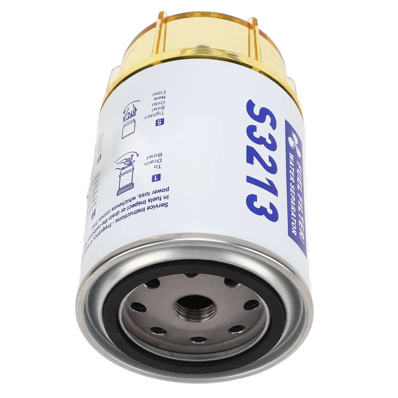 Filtro De Combustible Diésel para Coche, Separador De Agua S3213, Compatible con Motores Marinos Mercury Quicksilver Omc, Kit De Filtro De Combustible De 10 Micras.