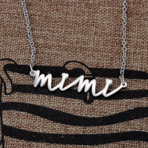 Kivosliviz Mimi Gift from Grandson Granddaughter Necklace Mimi Items for Women Mimi Grandma Necklace4