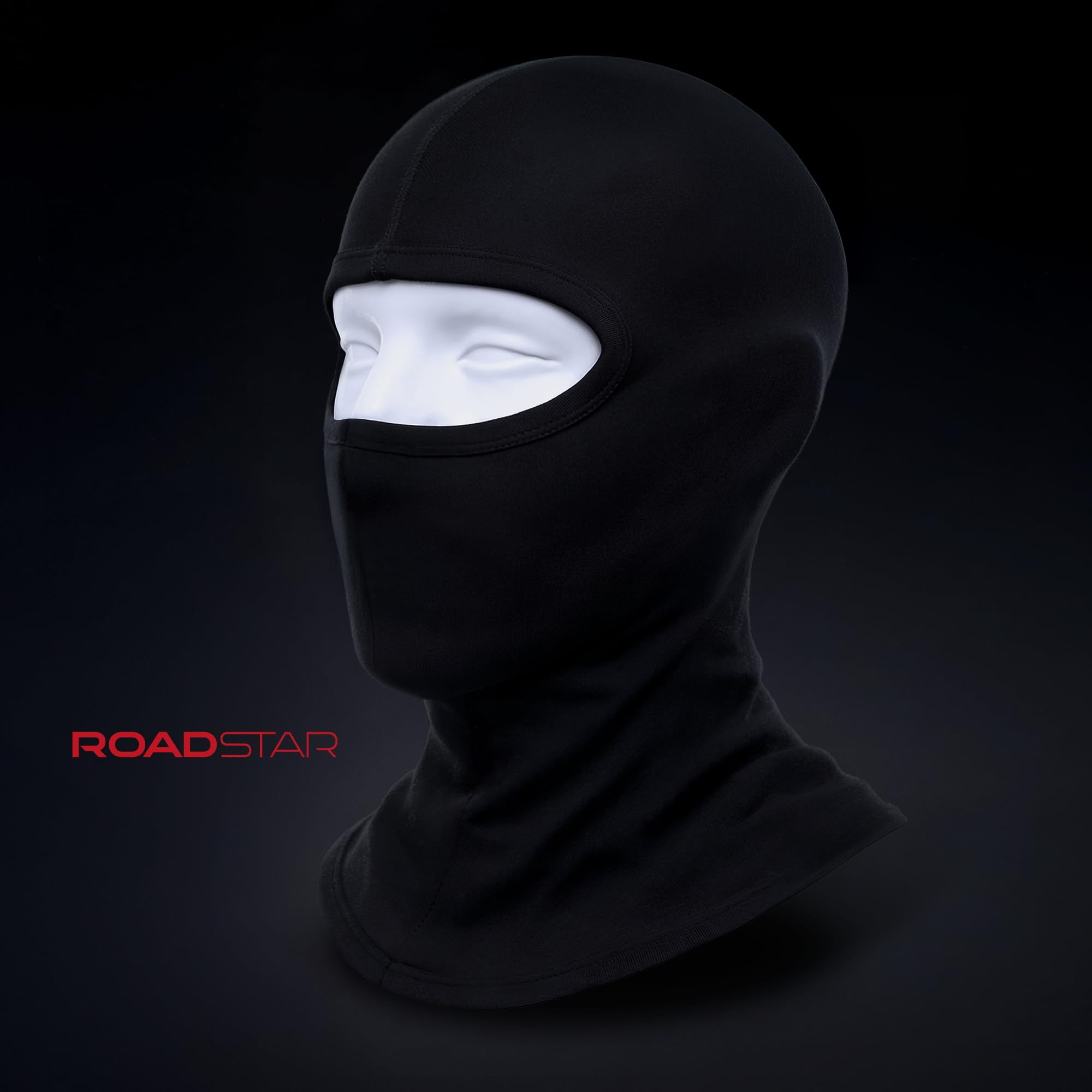 ROAD-STAR Pasamontañas 100% algodón – Talla única – Tipo S001, Single Eye, Negro
