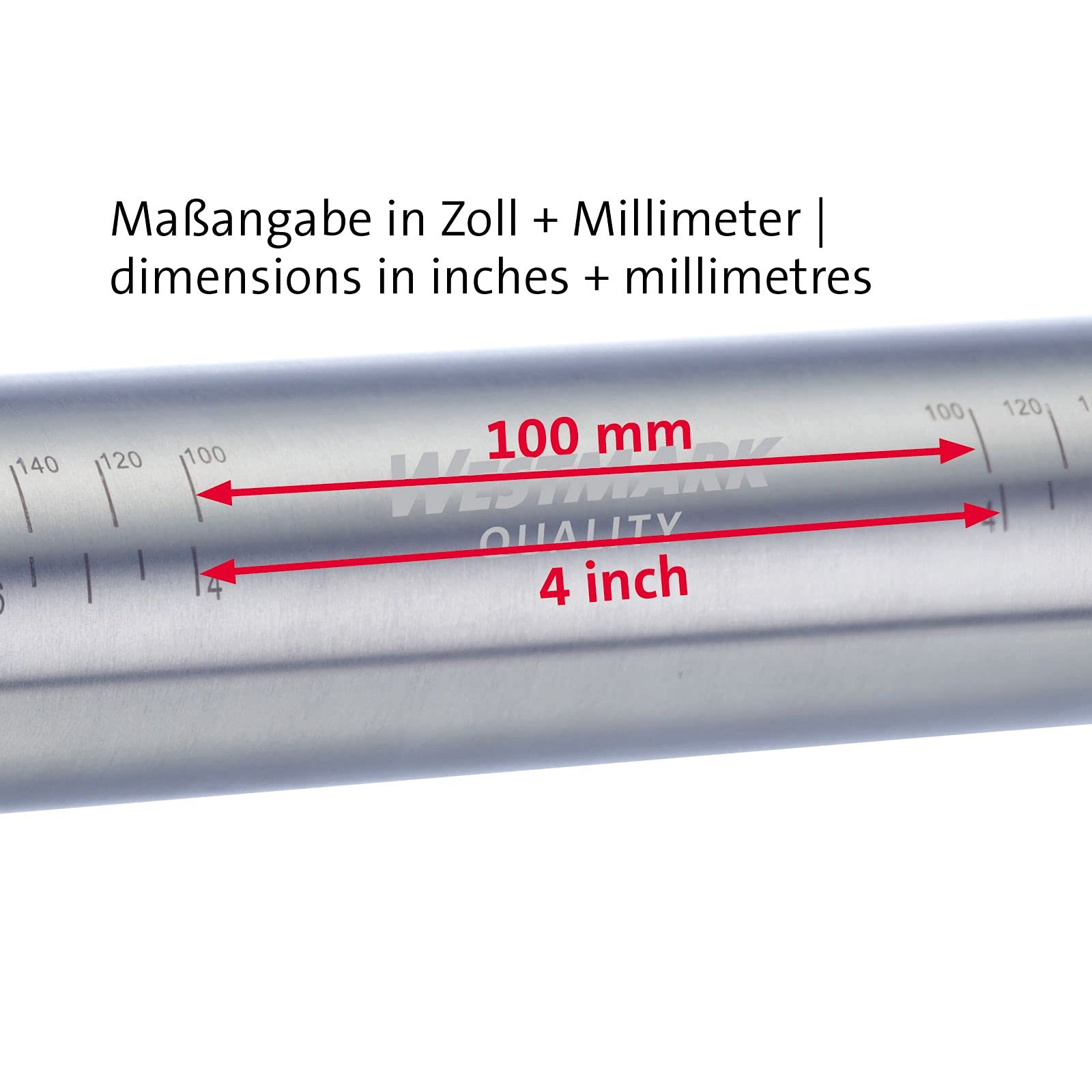 Westmark Barra di srotolamento, acciaio inox, rullo in acciaio inox