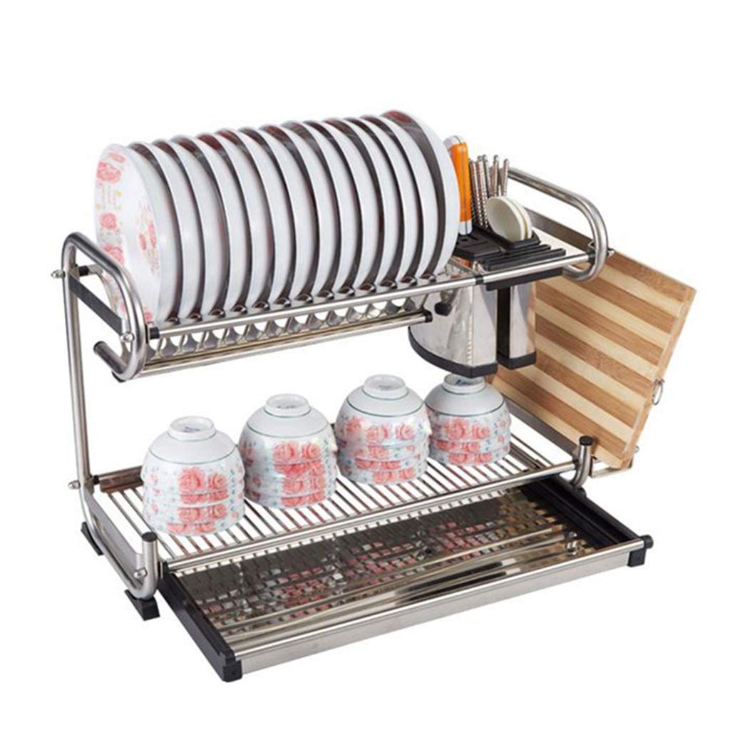 Suministros De Cocina Escurridor De Platos De Acero Inoxidable Escurridor De Cuencos Estante De Almacenamiento Escurridor De Platos Montado En La Pared, 67 * 26 * 39 Cm,