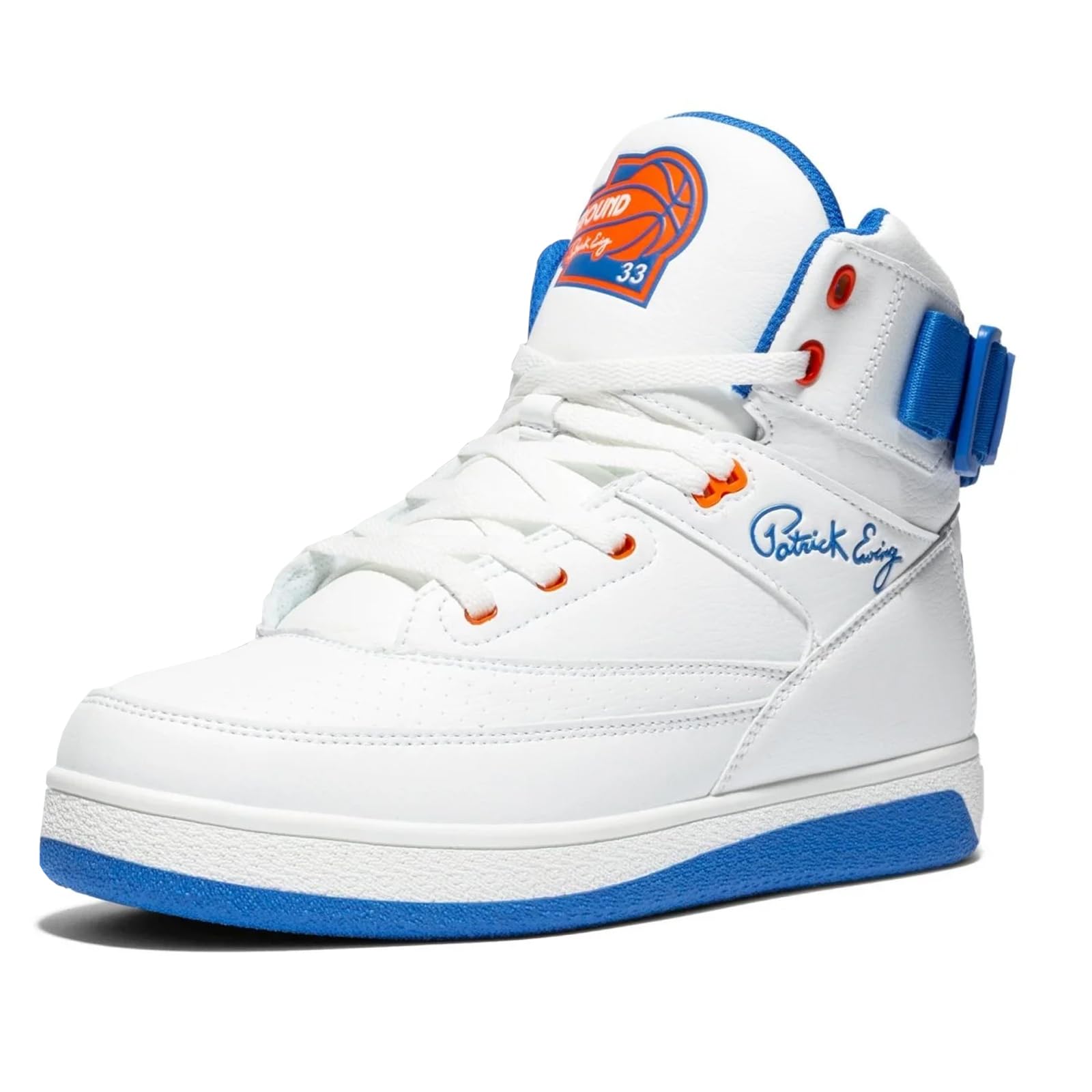 PATRICK EWING Athletics 33 HI x Orion Hybrid White Blue Orange High-Top Sneakers