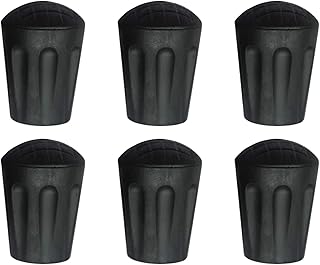6Pcs Hiking Pole Tips Hiking Cane - Trekking Pole Tips for Walking Sticks Rubber Tips for Hiking Sticks - Collapsible Trekking Poles Hiking Canes - Hiking Pols Lost or Worn Standard Pole Tips KSI