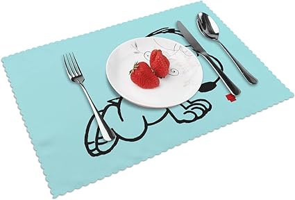 Amazon 壁紙4がかっこいいスヌーピーです ランチョンマット ４枚セット 家庭レストラン用 食卓飾り 滑り止め 断熱 おしゃれ かわいい お手入れ簡単 プレース マット ランチョンマット オンライン通販