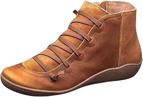 Botas de moda para mujer botas casuales para mujer punta redonda con cremallera lateral suaves a la moda botas de nieve de invierno