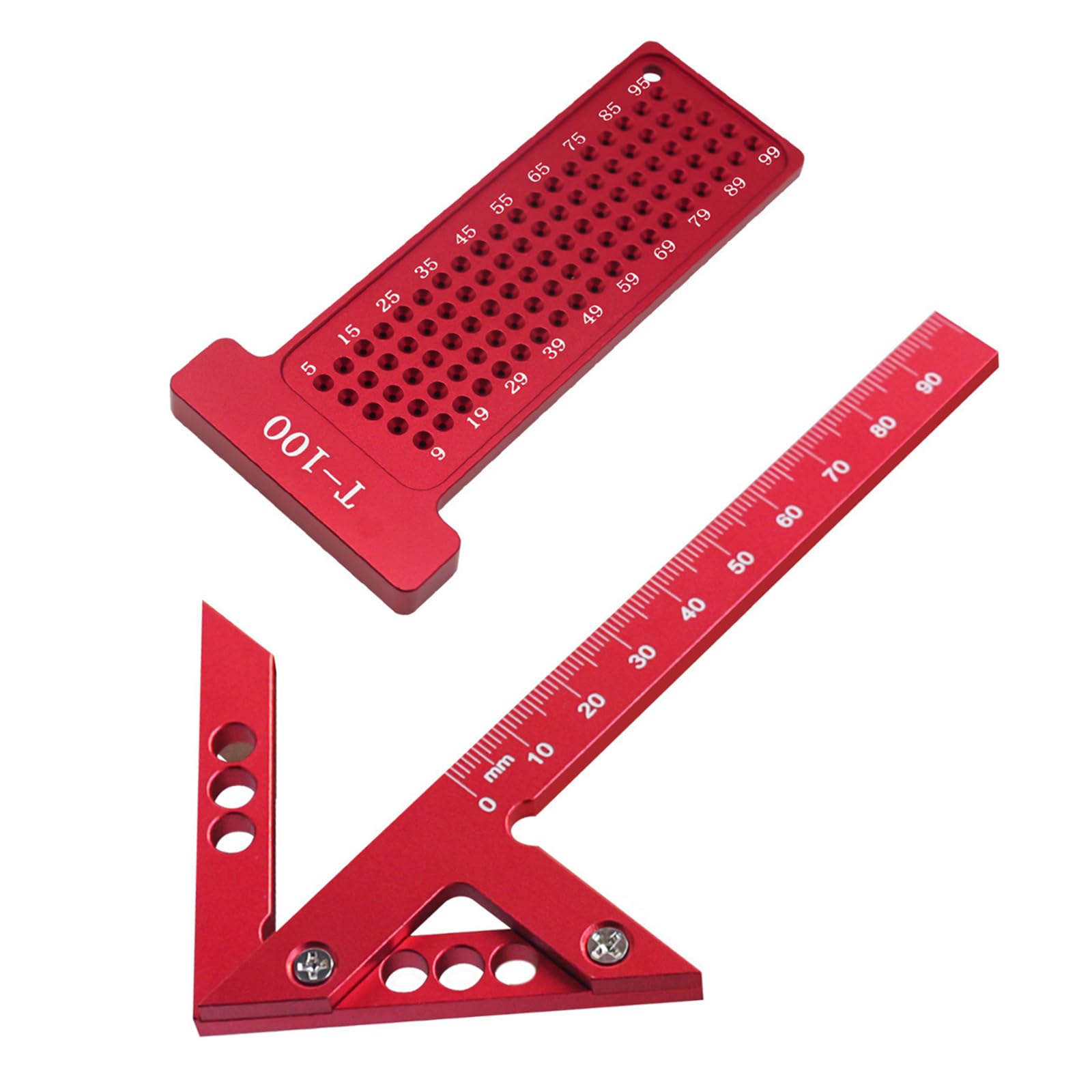 Righello in lega di alluminio con calibro a forma di T Set di strumenti di misurazione precisi per progetti di lavorazione del legno precisi