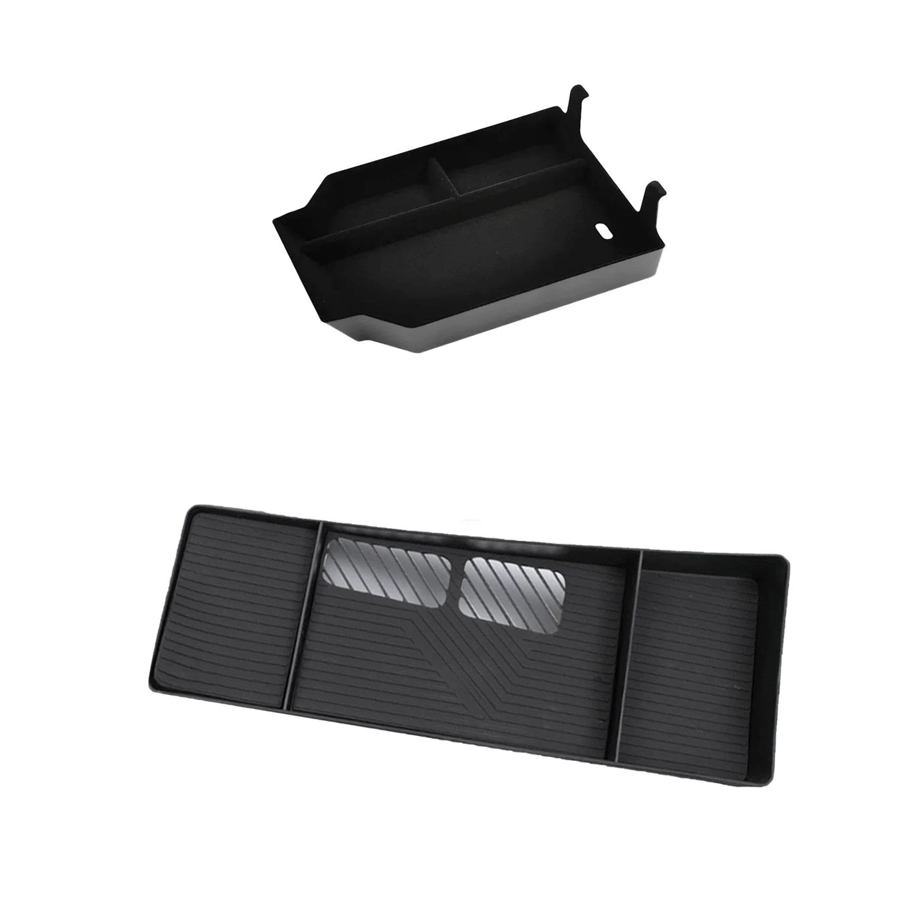 Armrest Organiser Tray For BMW For X3 G45 2025-2026 Accessories Flannel ABS Storage Box Behind The Screen Car Armrest HIMIUSIKTC(Flannel and Screen)