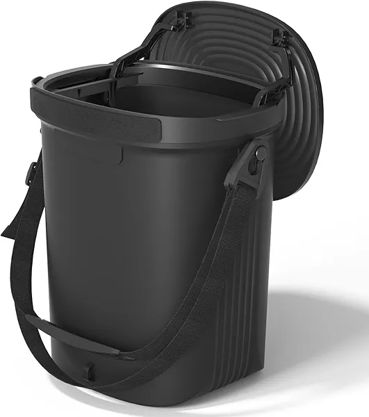 Garoopion Leakproof Car Trash Can, 1.9 Gallon Soft Silicone Hanging Garbage Can with Lid, Easy to Clean Vehicle Trash Bin, Suitable for Sedans, SUVs, MPVs & Trucks