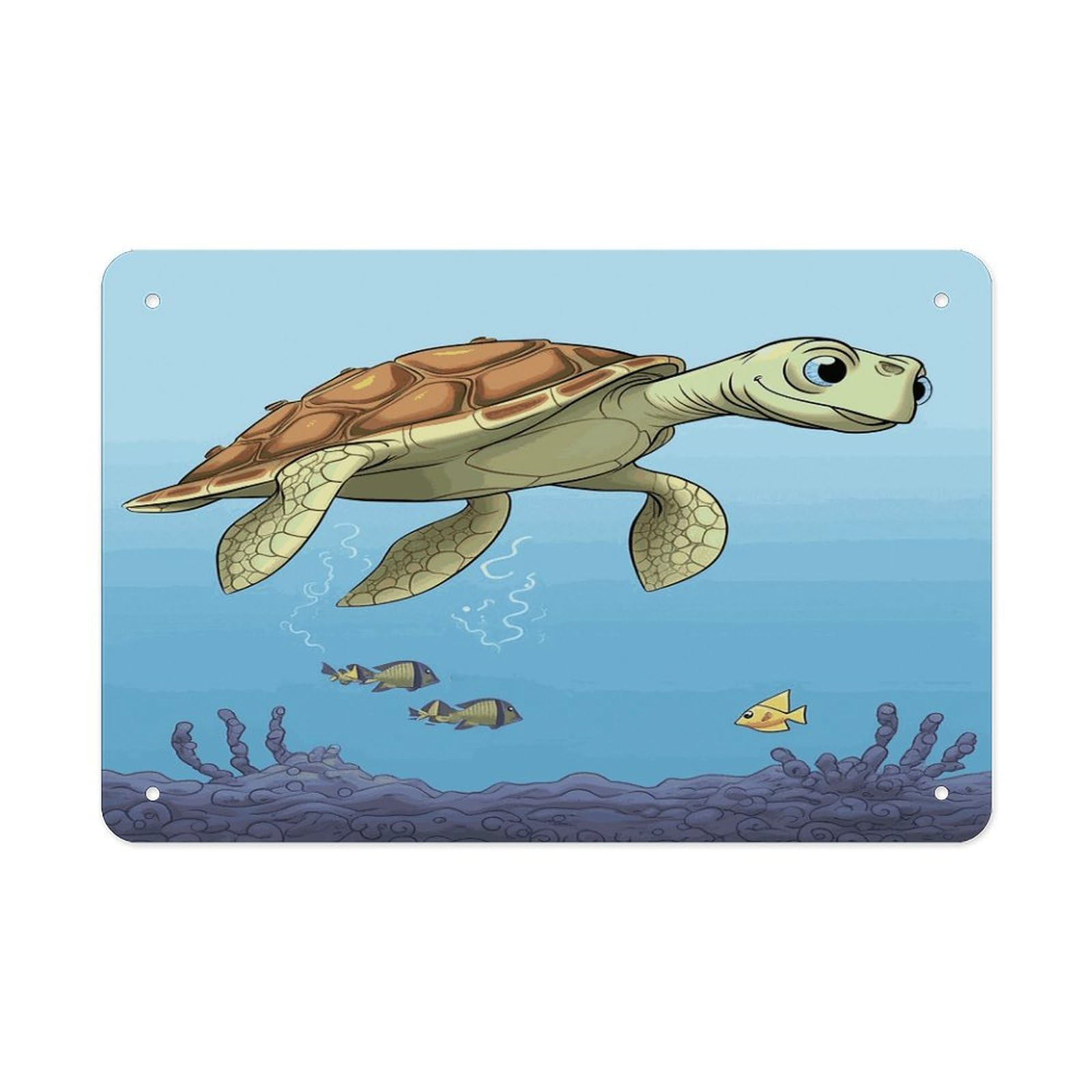 Fodpand Style Finding Sea Turtles Wall Art Metal Signs Tin Sign