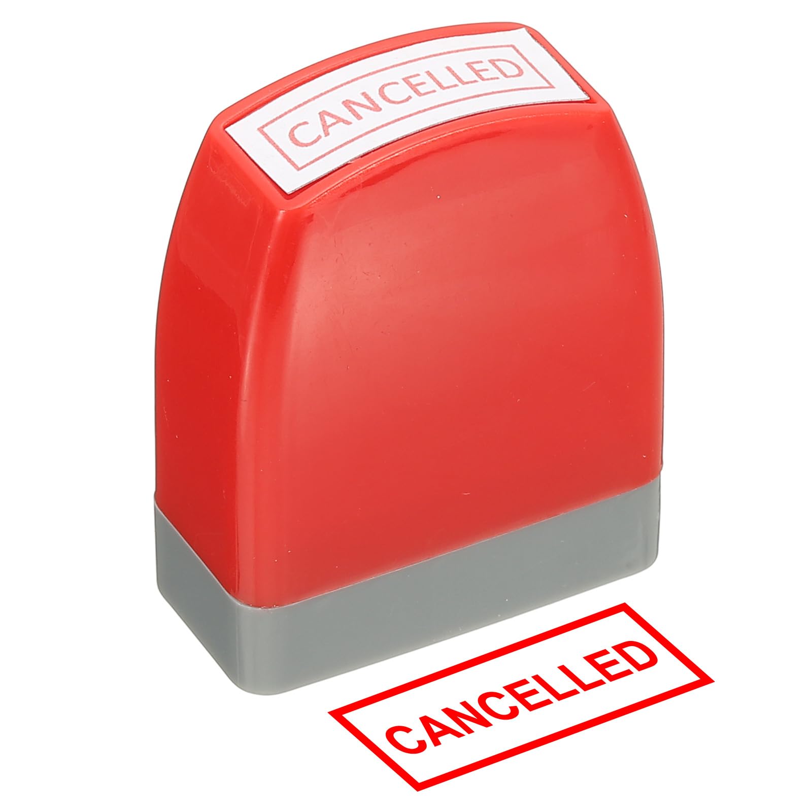 PATIKIL Cancelled Notice Stamp Self Inking, Red Ink Office Pre Inked Message Stamp for Business, Red