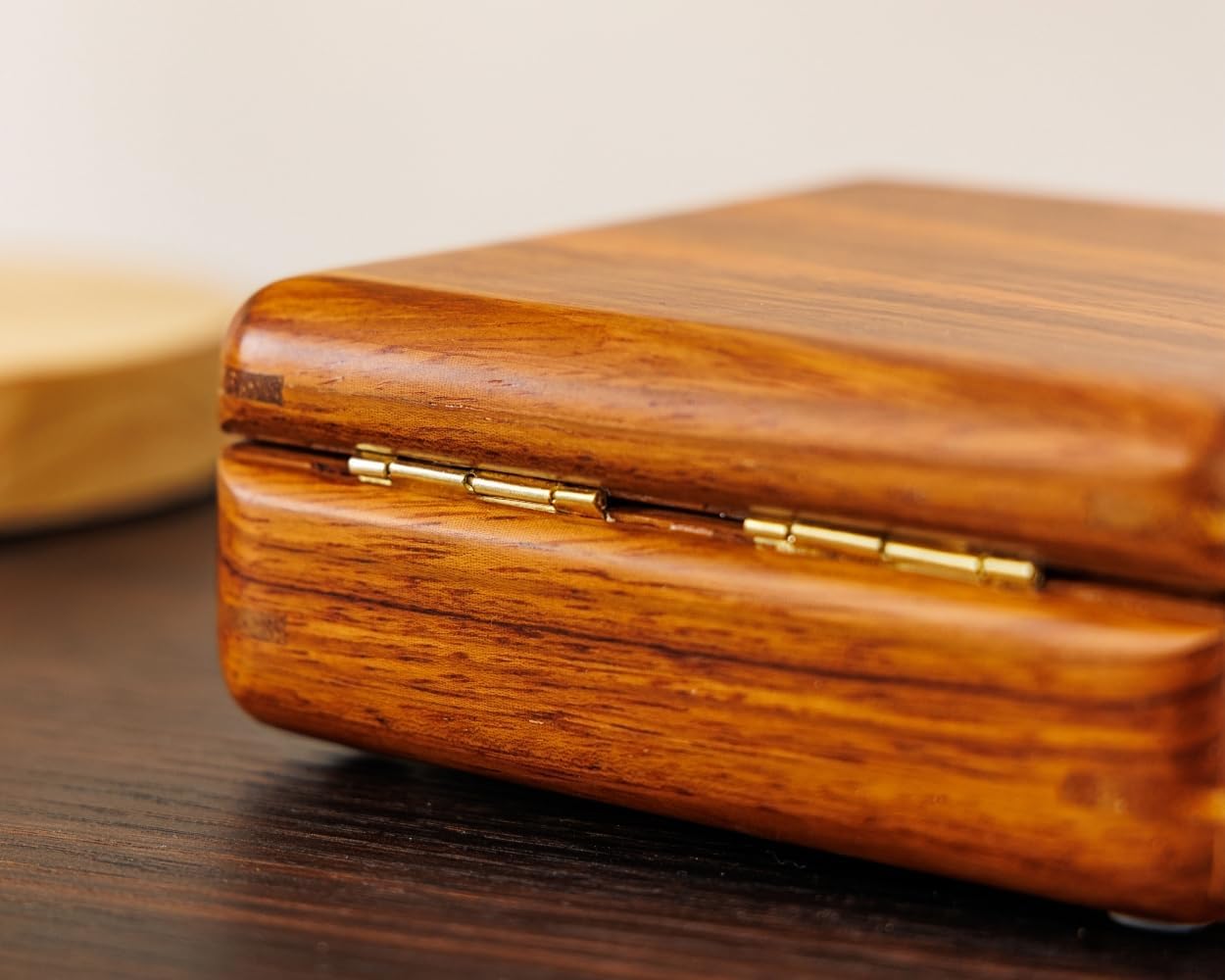 Solid Wood Ring Organizer, Handmade Walnut Jewelry Case for Multiple Rings, Cufflinks, Earrings - Portable Travel Size - Wooden Vintage Gift for Women, Valentine, Mother's Day