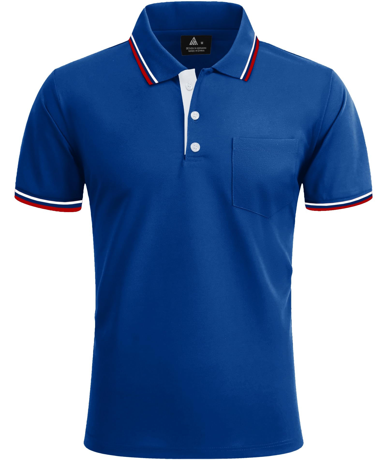 ZITY Polo para Hombre Paquete de 5 Polo Manga Corta Camiseta Golf Trabajo Transpirable Camiseta Informal con Bolsillo Verano 5 Pack T Shirt para Vacaciones — view 3