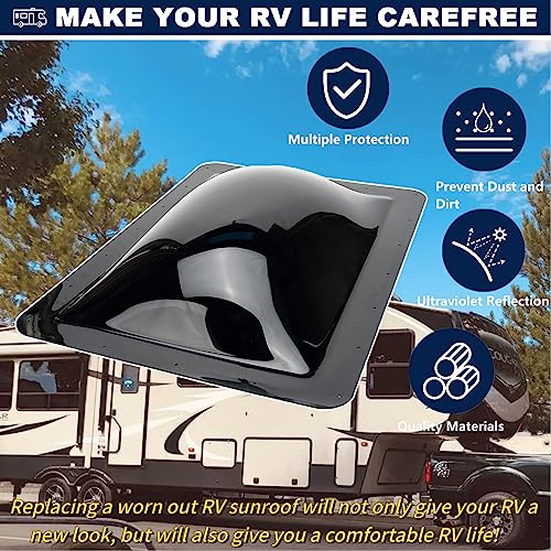 GEATaaT RV Skylight Outer Dome,18"x26" OD Universal Skylight Fits All Standard 14" x 22" Skylight Openings Replacement Travel Trailer RV Camper Truck (Smoke) by GEATaaT - Image 2