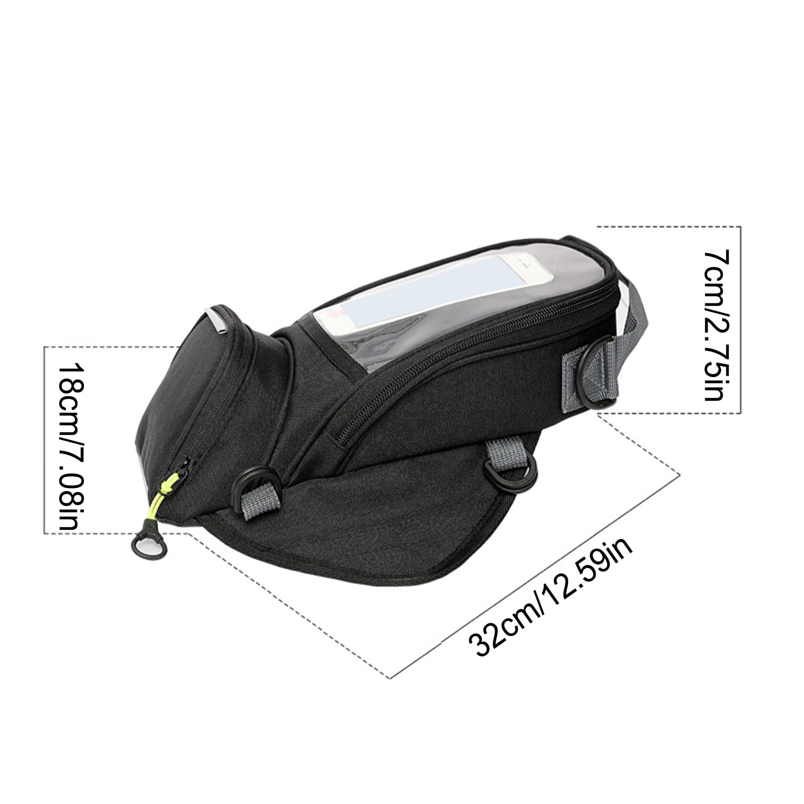 Borsa Da Serbatoio Per Moto - Organizzatore Di Stoccaggio Magnetico, Attrezzatura Da Tour Impermeabile | Borsa Per Carro Armato Compatta con Molteplici Tasche E Cerniere, Compagno Di Viaggio
