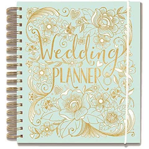 Wedding planner, duck egg blue, perfect engagement gift with sections, checklists and pockets for a wedding by Rachel Ellen Cover