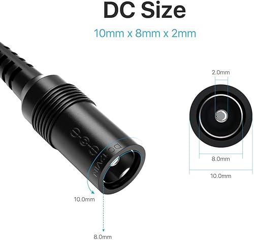 Miniatura 8 de ZOSI DC 12 V 3 A 3000 MA Fuente de alimentación de EE. UU. con 1 hembra a 8 macho cable divisor de potencia para sistema de vigilancia de cámara de