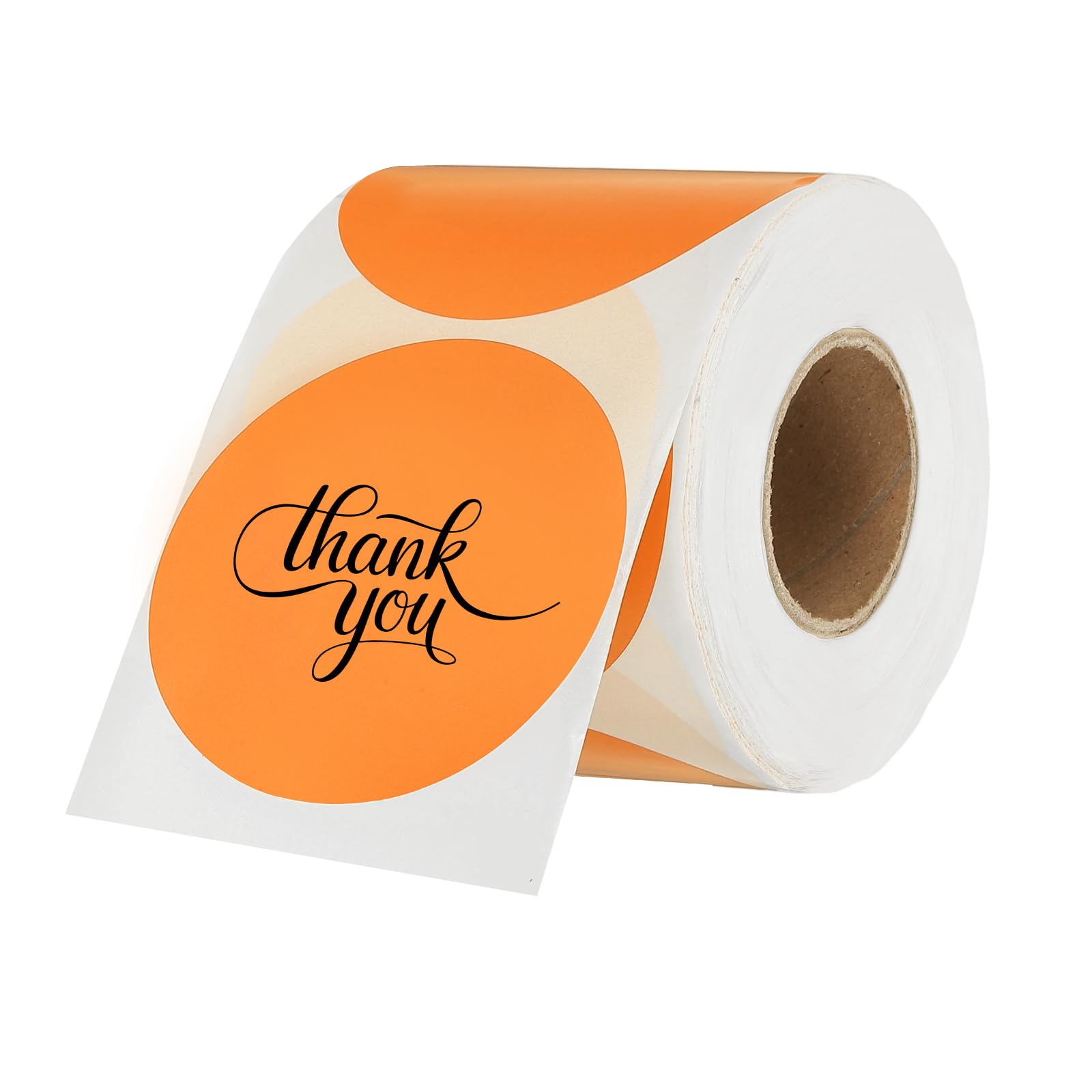 PATIKIL 500 Pcs Round Thermal Labels, 2.8 Inch Circle Colored Stickers Self Adhesive Circle Tags for Thermal Print Office Home Decor Diary to-do List Travel Notebook, Orange