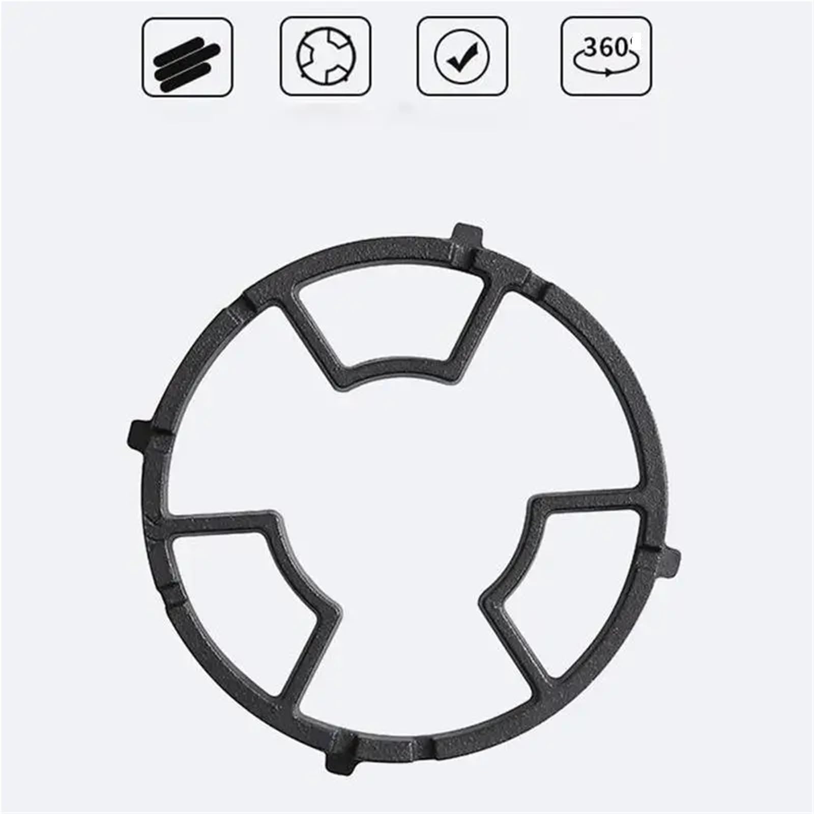 Anillo Reductor Cocina Gas Estante for estufa de Gas, quemadores de hierro fundido, utensilios de cocina, anillo, rangos de Gas, estante de soporte for Wok, cocina, estufa de Gas, 2 uds.