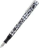 Vista 4 de Asvine M169 Pluma estilográfica de punta media, cuentagotas y convertidor de llenado, acrílico negro transparente