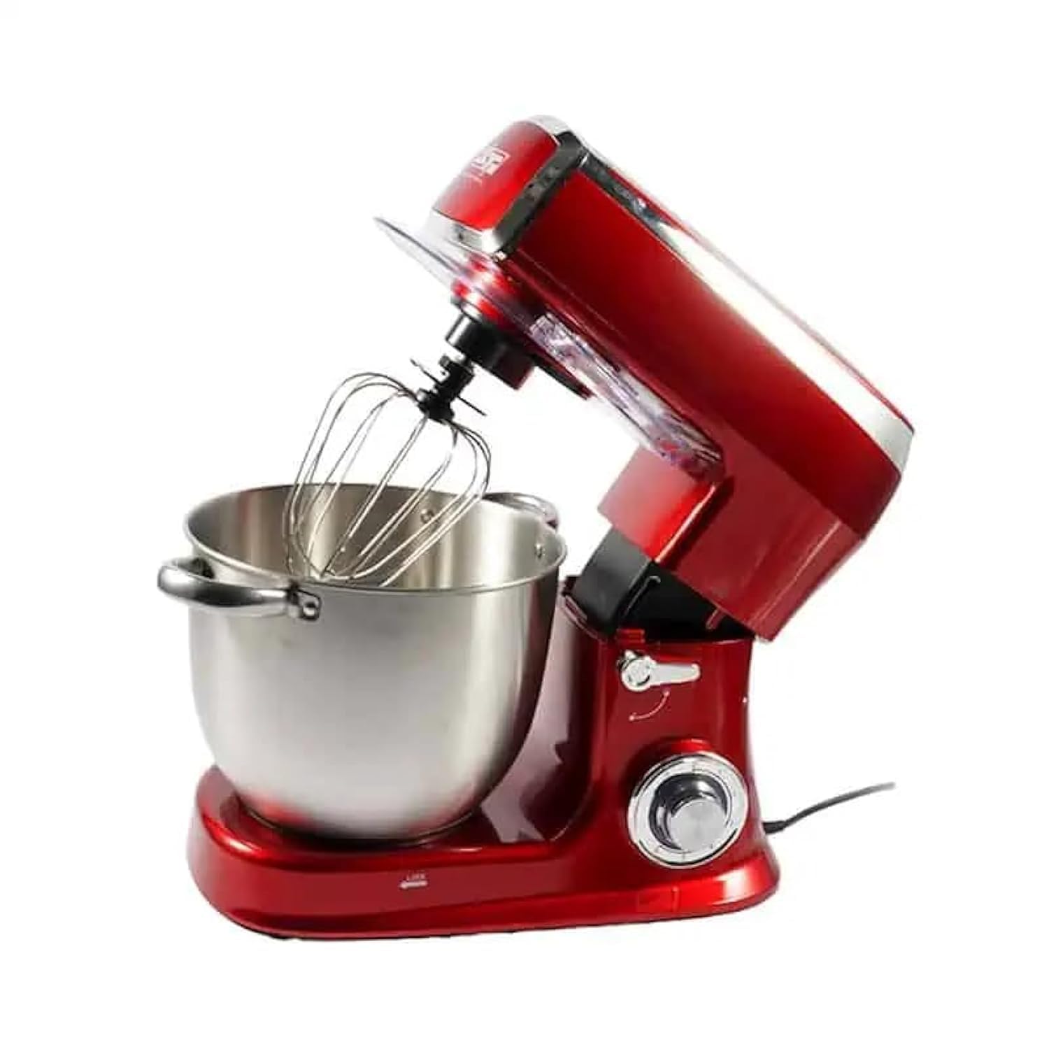 DSP Professional KM3051A Dough Mixer, front view with bowl and whisk attachment