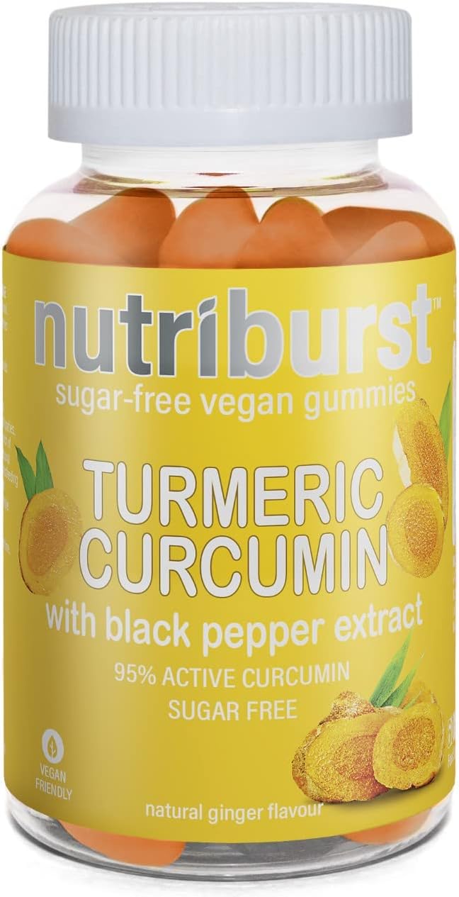NUTRIBURST Chewable Turmeric Curcumin & Black Pepper Extract Strong