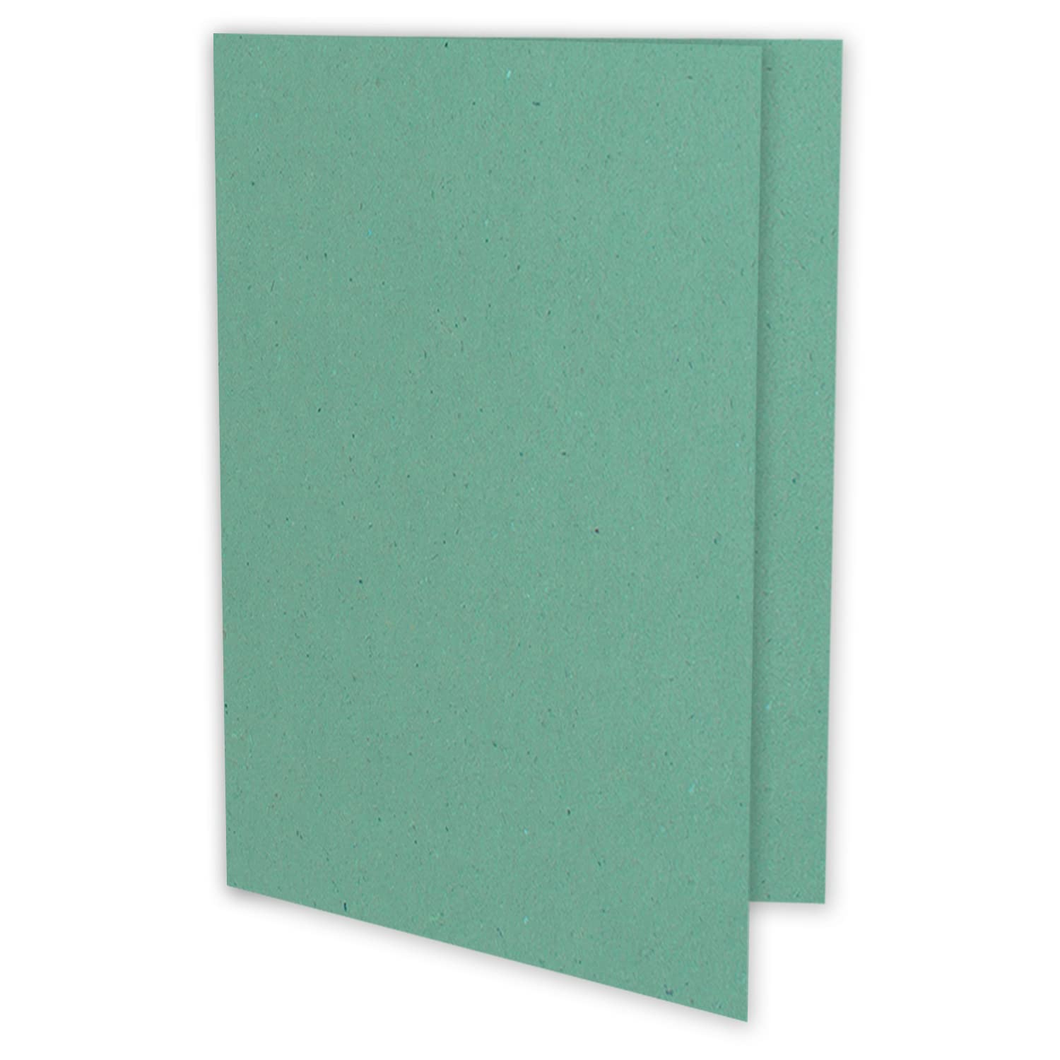 25x Eucalyptus Vintage Kraft Paper Folding Craft Cards SET with Envelopes DIN A5-21 x 14.8 cm - Eucalyptus Green - Recycled - Blank - Image 4