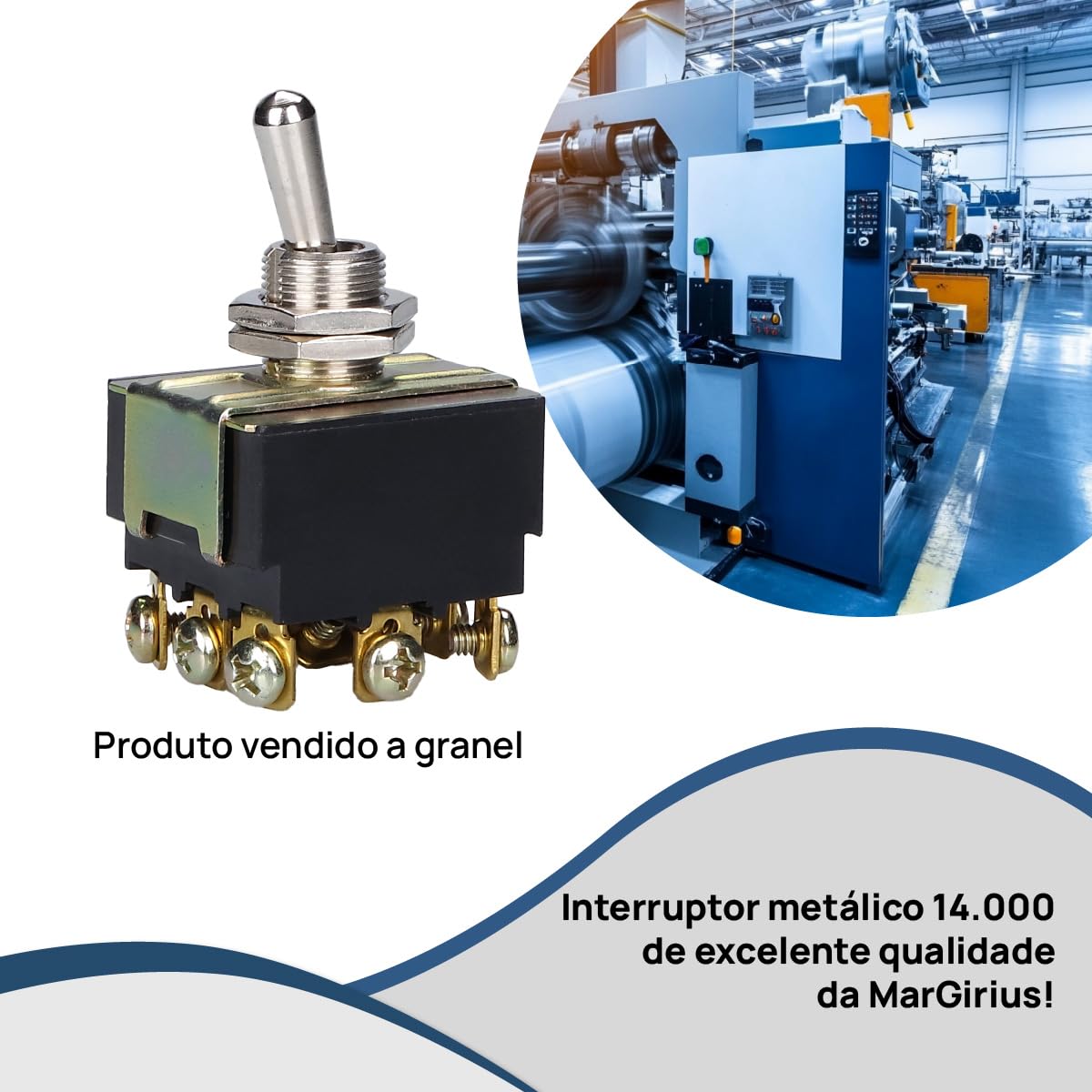 Chave 14303 Interruptor Alavanca Tripolar Reversora 15A 3 Posições