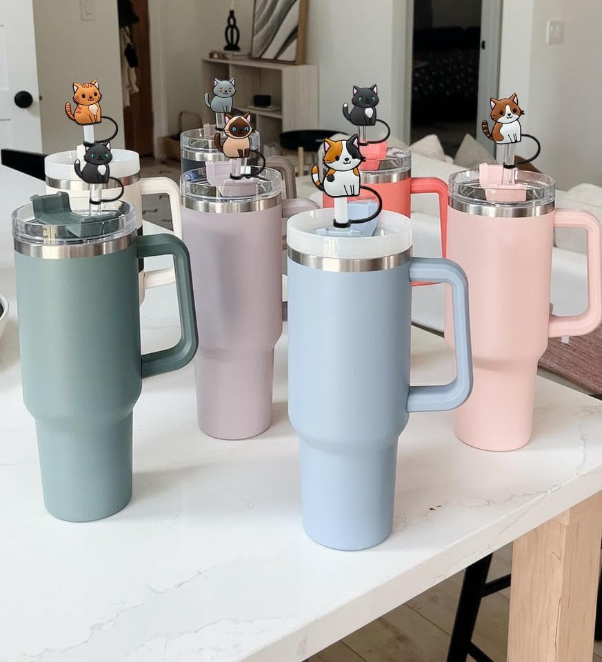 Miniatura 3 de 4 tapas de popote para Stanley cubierta de paja de 40 onzas, 30 onzas, 0.394 in, silicona de grado alimenticio, accesorios para tazas Stanley de