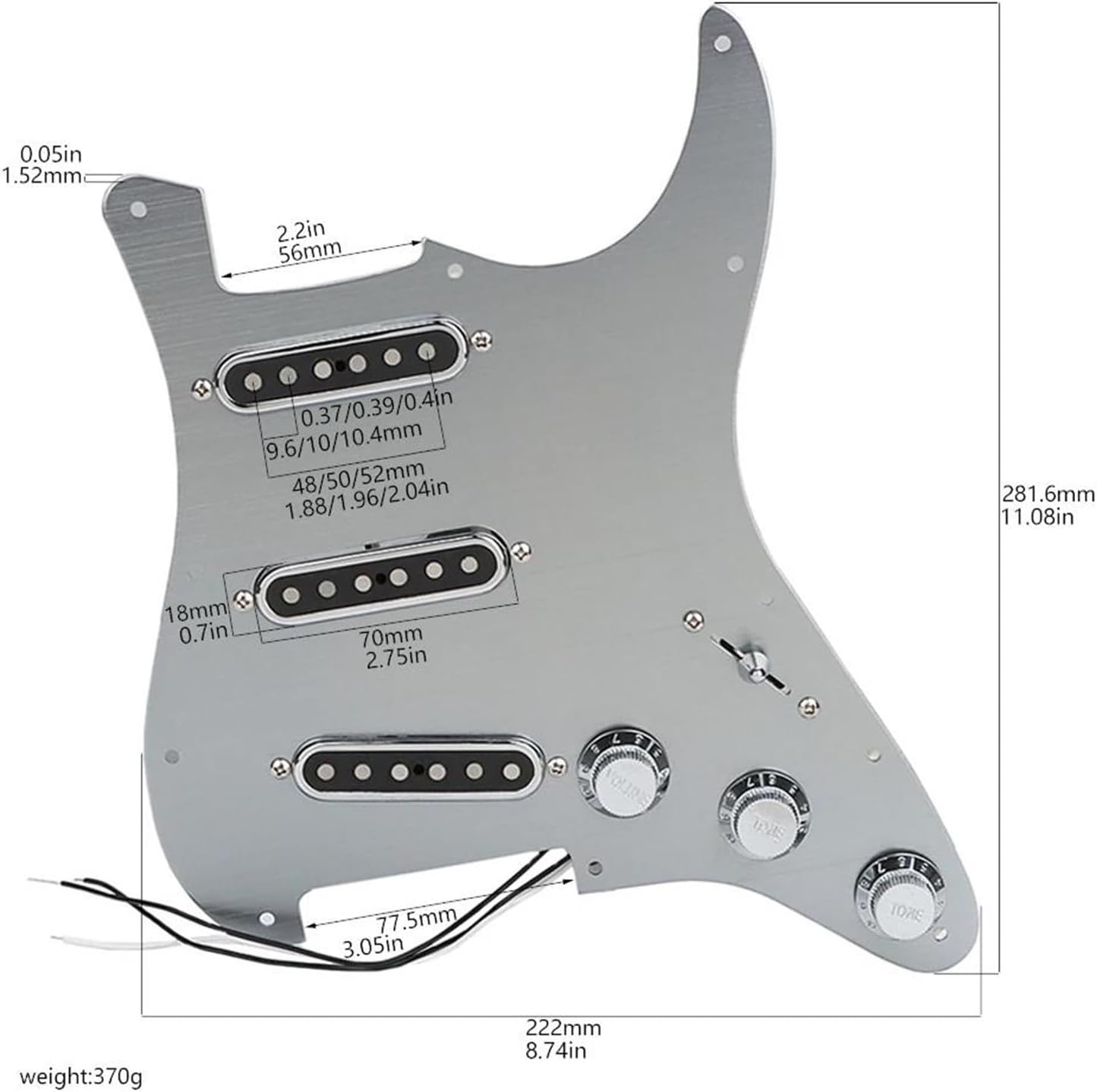 ブラックエレキギター シングルコイル エレキギターシングルコイルピックアップセット交換用アルニコ 5