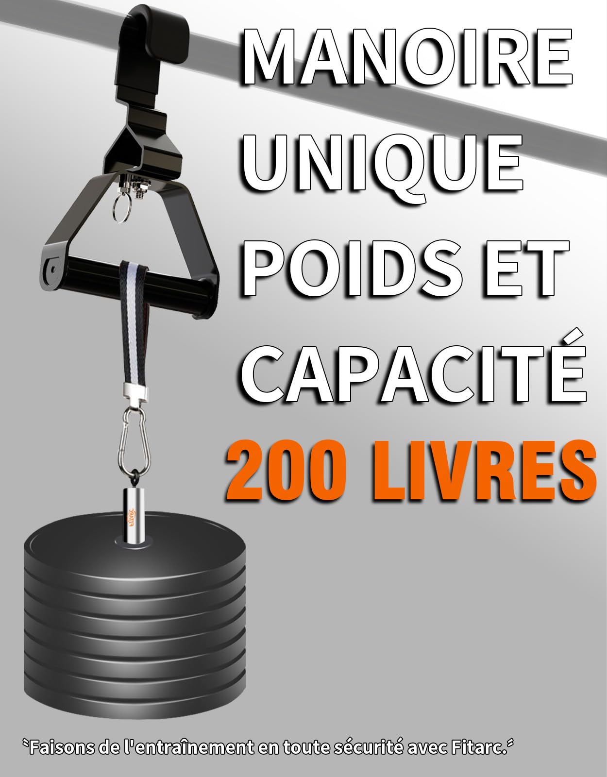 Fitarc Poignée de Traction à Angle Réglable - 12 Niveaux, Professionnelle pour Aviron et Soulevé de Terre - Adaptée aux Poignets, 2