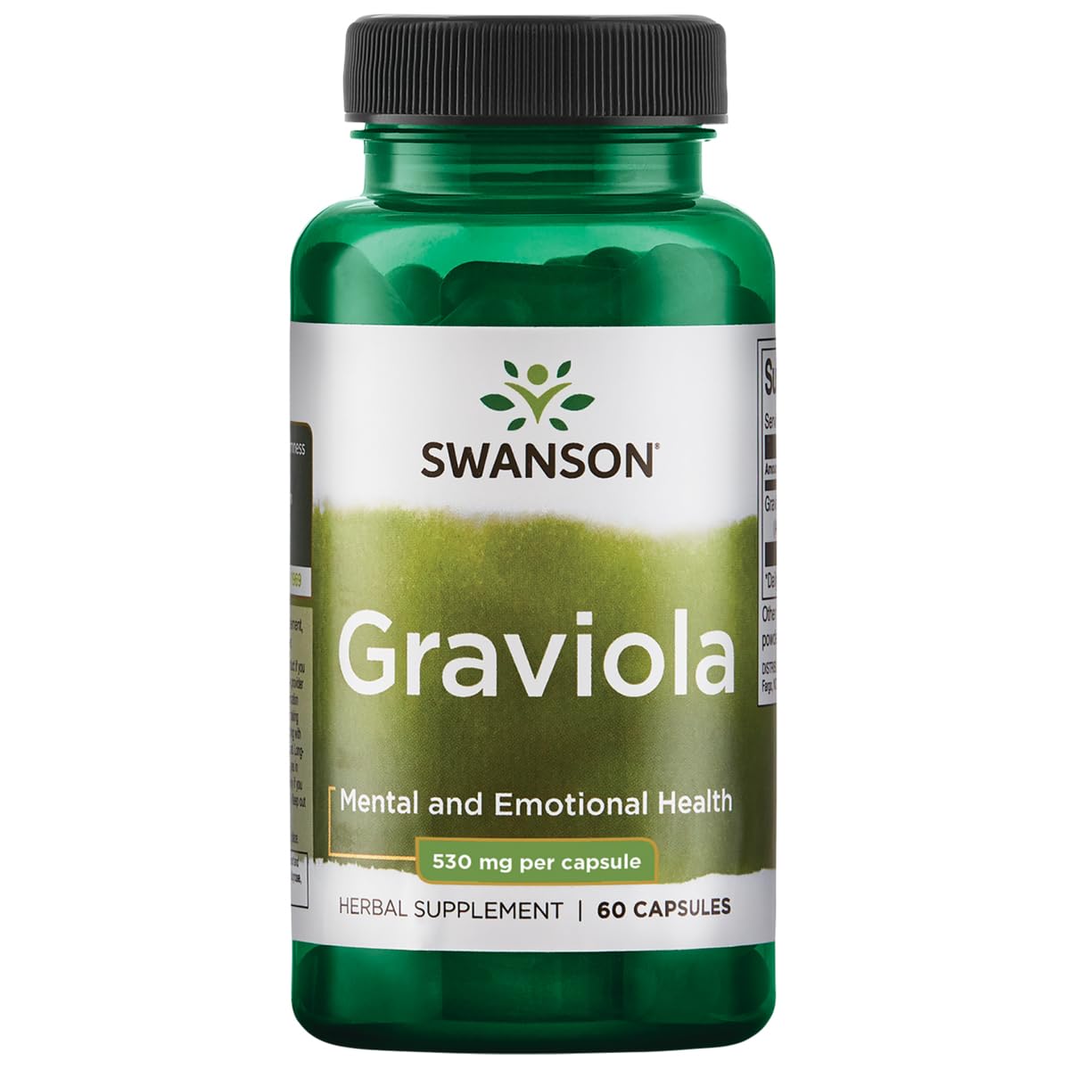 Swanson Premium Brand Suplemento de Graviola, 530 mg, 60 cápsulas