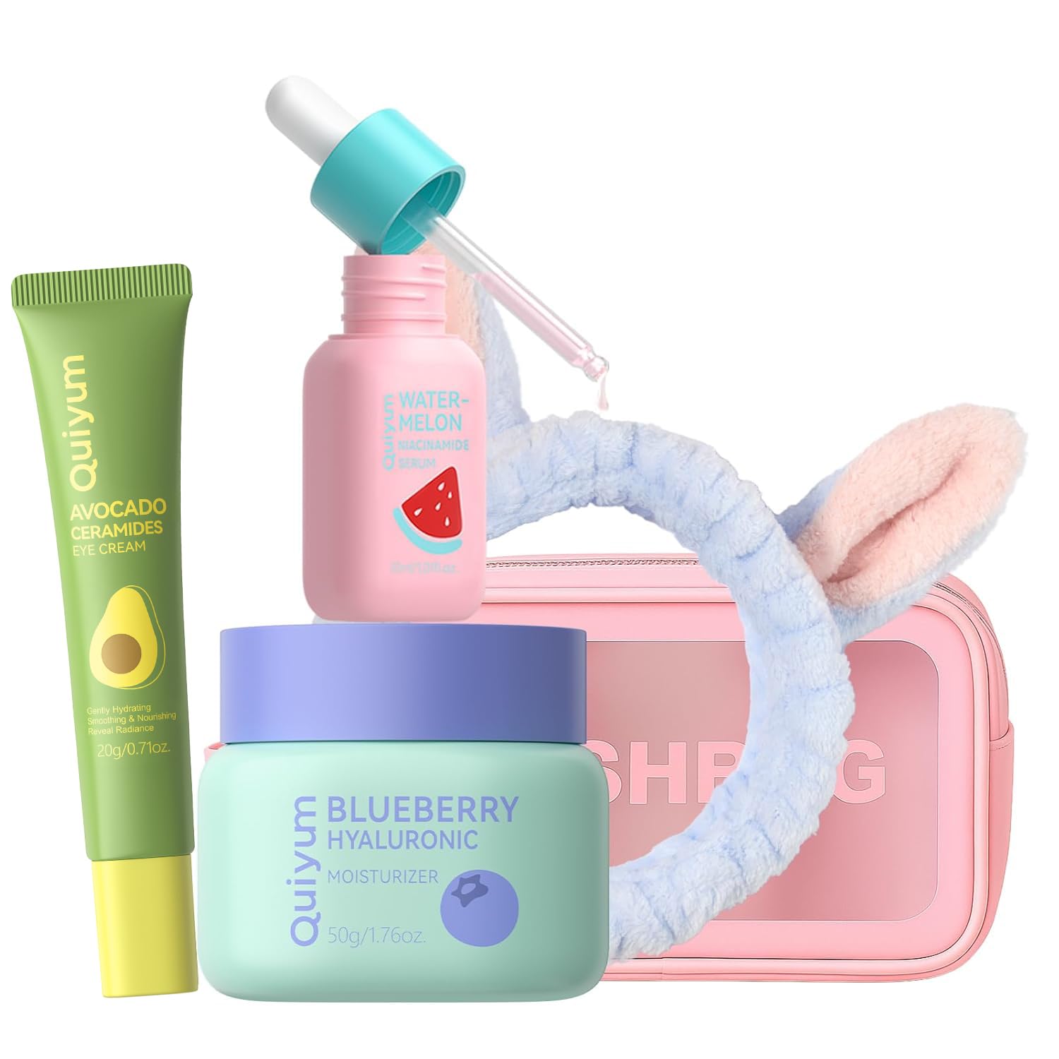 Skin Care Set, Fruit Women Beauty Gift Sets, Skincare Kit with Serum, Eye Cream, Face Cream Travel Kit for Women Wife Mother Teens Girls, TSA-friendly Sizes Birthday Gift 3pcs