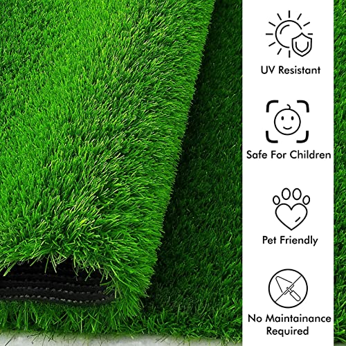 F2L 35Mm Waterproof Artificial Grass Mat For Balcony | Green Grass Carpet For Balcony | All-Weather Home And Office Edition (Size 1.5 X 4 Feet, Rectangular) (Image - 2)