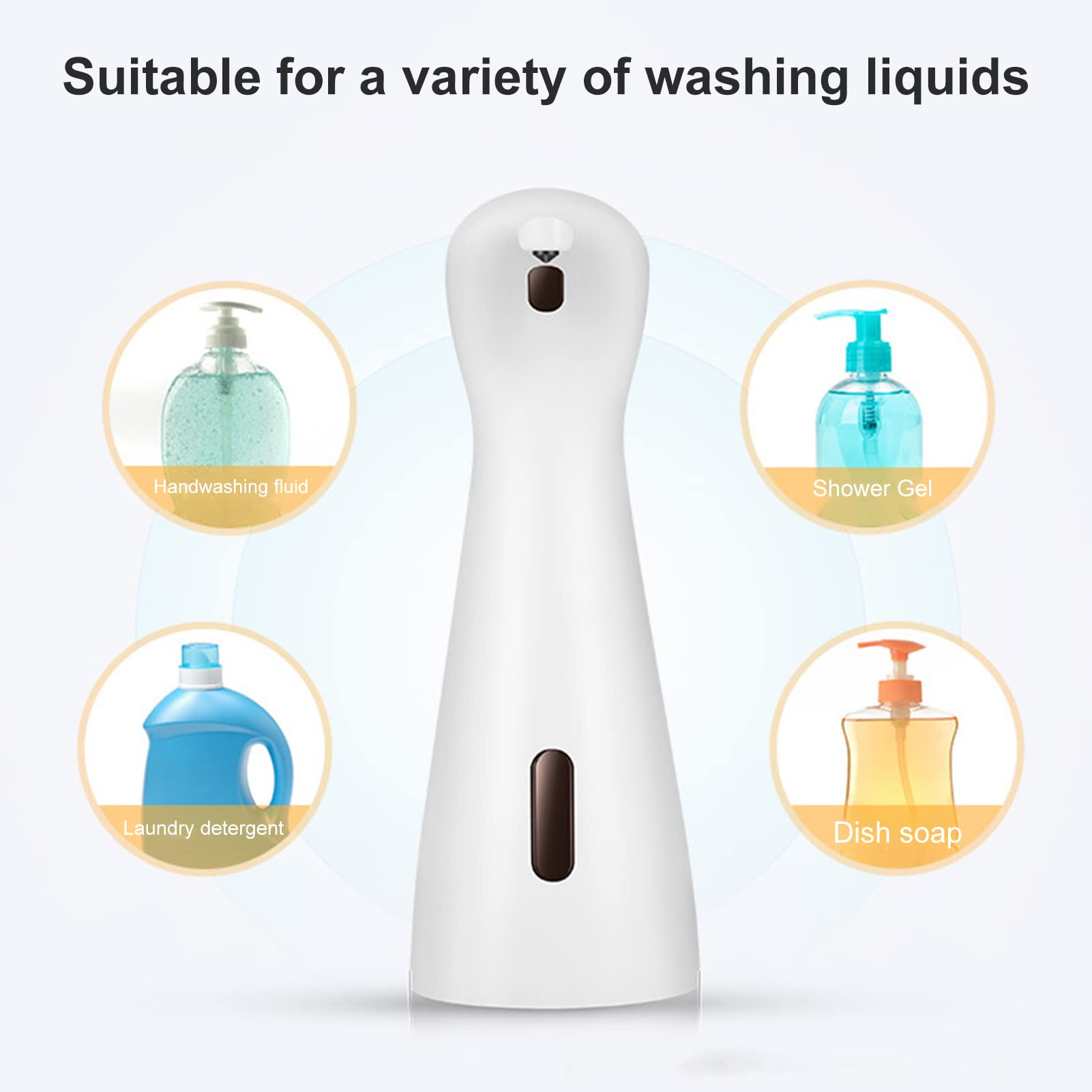 Automatischer Desinfektionsspender, SHINROAD Desinfektionsspender Sensor, Berührungsloser Desinfektionsmittelspender 200ml mit Tropfschale für Badezimmer, Schule, Krankenhaus, Restaurant (Schwarz)