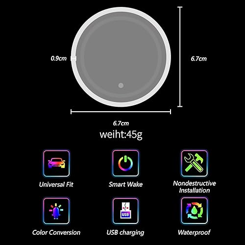 Miniatura 2 de 2 portavasos LED personalizados para automóvil, posavasos con logotipo de automóvil para todos los modelos de automóvil, accesorios personalizados